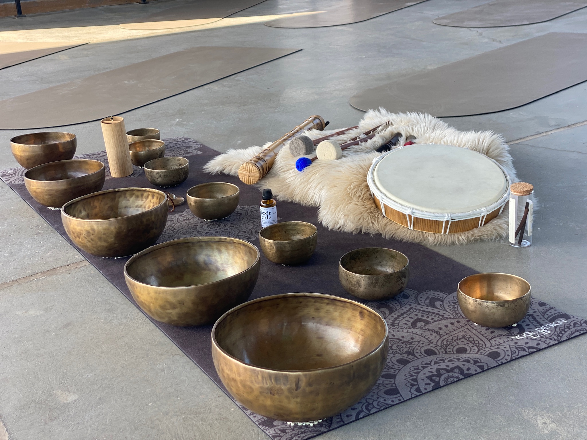 Healing instruments in use