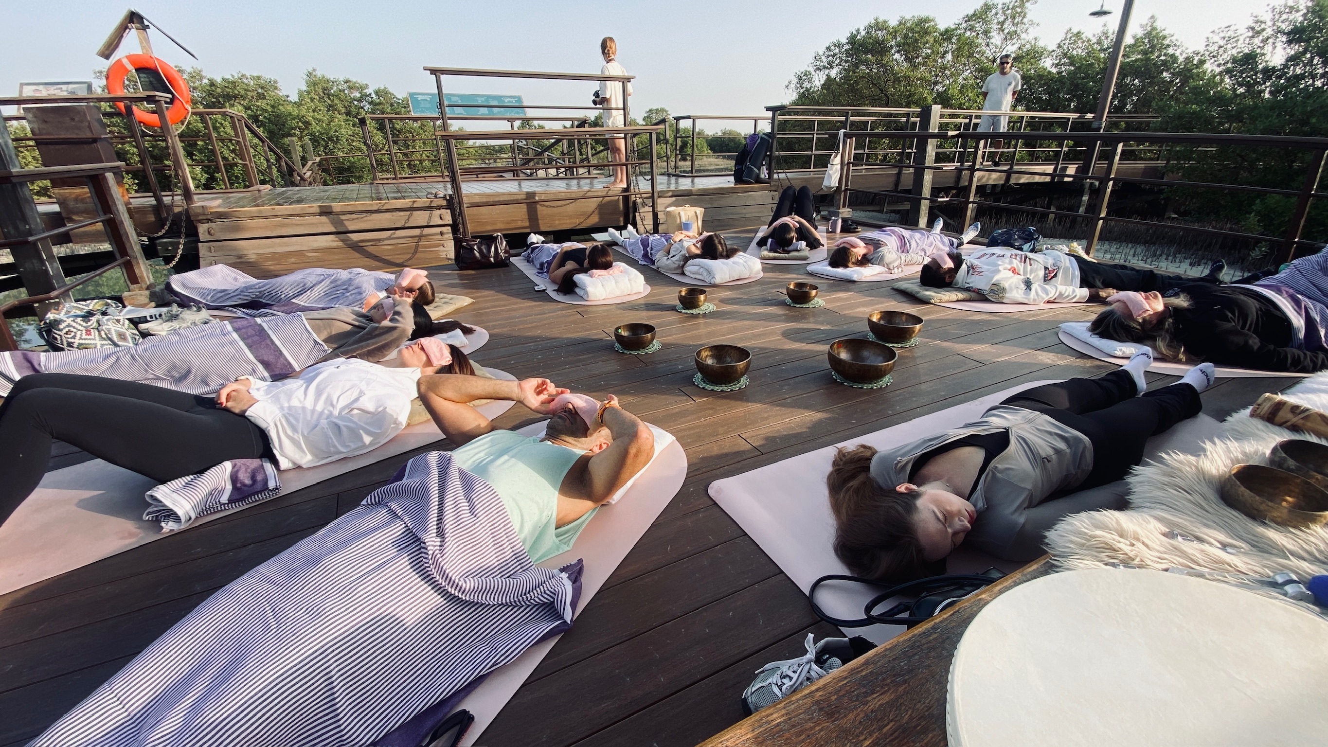Healing instruments in use