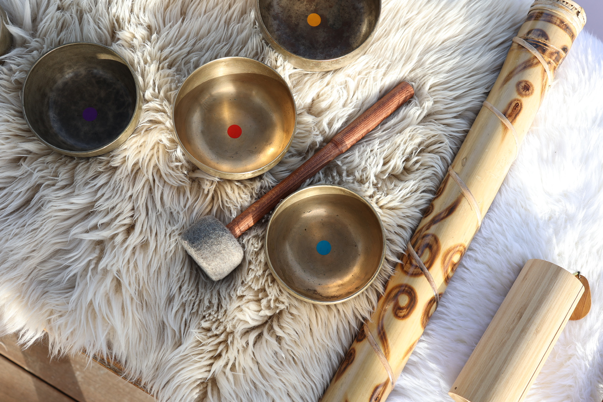 Healing instruments in use